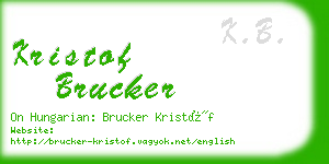 kristof brucker business card